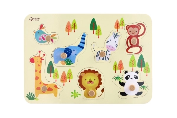 Lesena sestavljanka ZOO za otroke