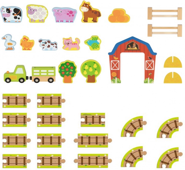 Lesena kmetija v kovčku Tooky Toy