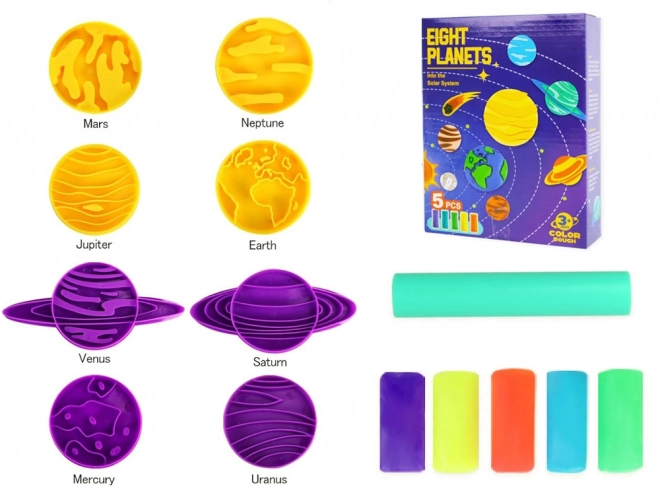 Izobraževalni komplet plastelina Planeti Osončje