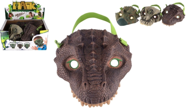 Gumijasta dinozavrska maska za karneval