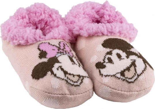 Domači pleteni copatki s kožuščkom DISNEY MINNIE