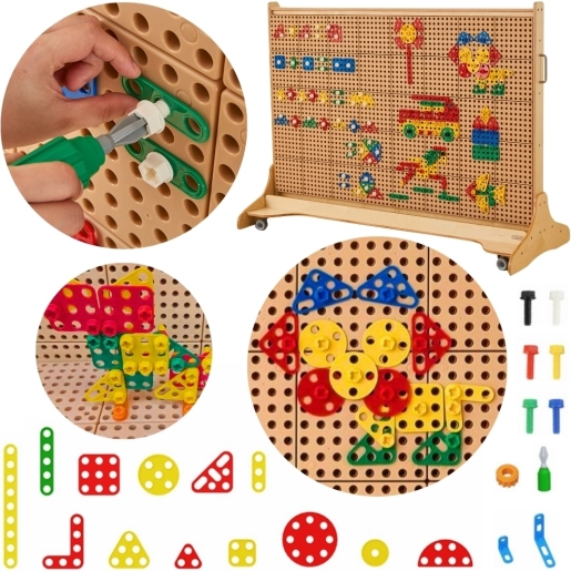Masterkidz komplet geometrijskih oblik za STEM panele, 260 kosov