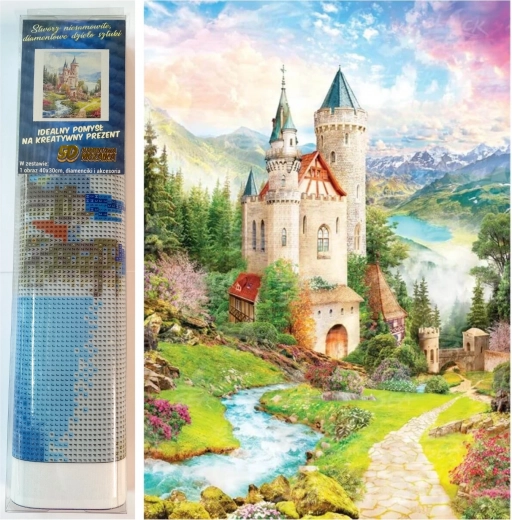 Diamantno slikanje – Pravljični grad II. 30 × 40 cm