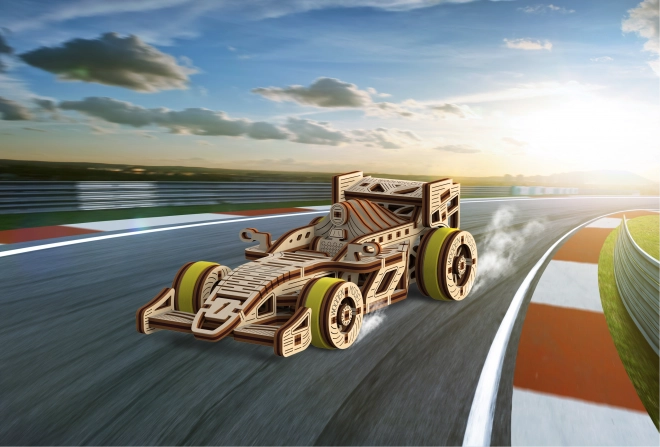 WOODEN CITY 3D sestavljanka Dirkalni avto Bolid 108 delov