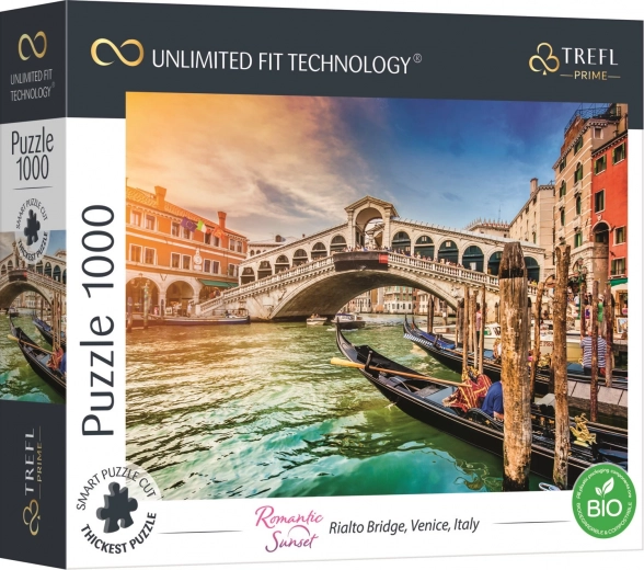 Sestavljanka TREFL UFT Romantic Sunset: Most Rialto v Benetkah, 1000 koščkov