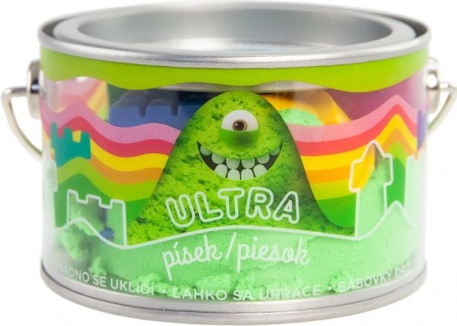 ultra pesek 200 g – zeleni kinetični pesek s kalupi