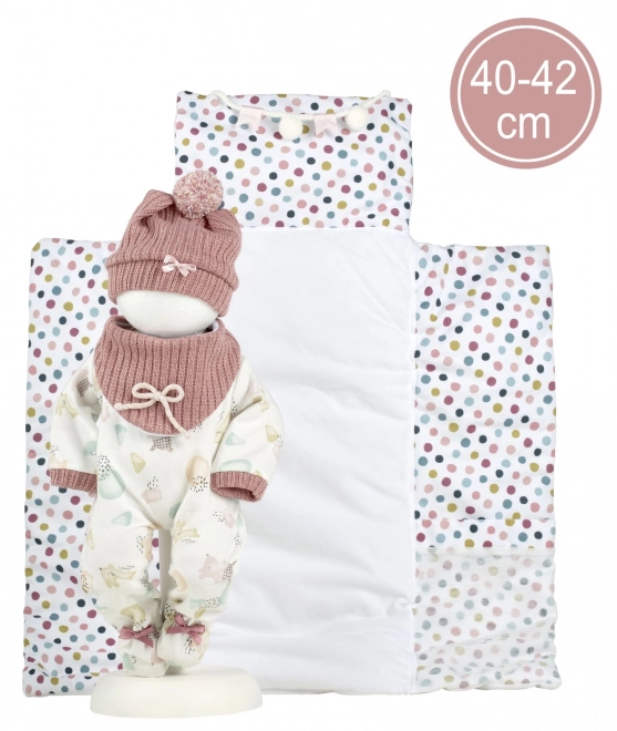 Oblačilca za punčko dojenčka New Born z dodatki