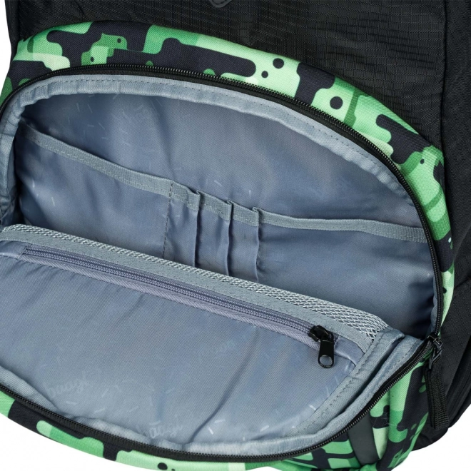 Sada BAAGL Coolmate Green: nahrbtnik, penal, vrečka