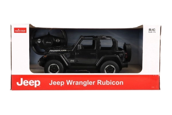 Avto RC Jeep Wrangler Rubicon črni plast 29cm 2,4GHz na dalj. upr. na baterije v škatli 44x19x26cm