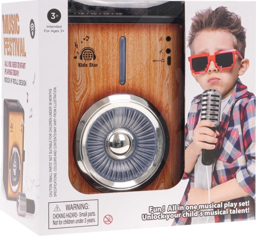 Otroški karaoke ojačevalnik z Bluetooth in mikrofonom