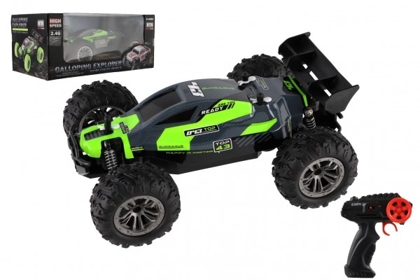Avto RC Buggy hitrostni 2,4GHz plast 25cm na baterije v škatli 31x14x18cm – Zelene
