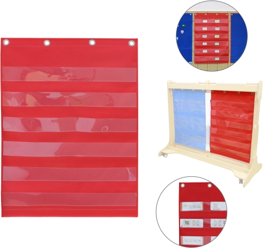 Tekstilni žepni panel za kartice MASTERKIDZ, rdeč