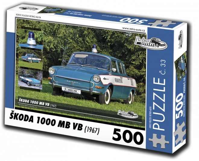 Sestavljanka Retro-avta Škoda 1000 MB VB (1967) 500 koščkov