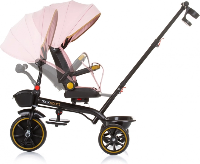 Trikolesnik s streho Max Sport 2v1 Flamingo