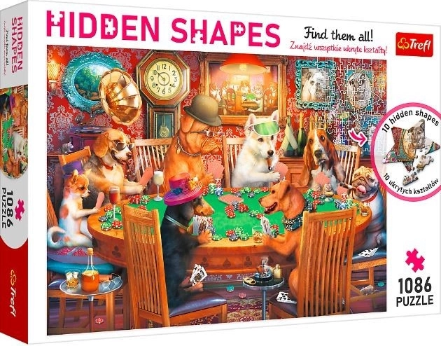 Sestavljanka TREFL Hidden Shapes Igre na večer 1086 kosov