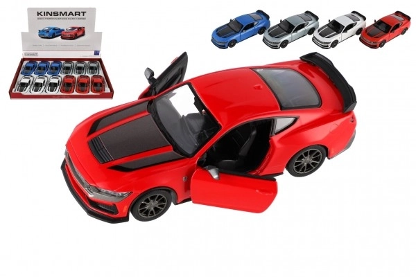 Avto Kinsmart 2024 Ford Mustang Dark Horse 1:38 kovina/plast 12,5 cm 4 barve z vzvratnim pogonom 12 kos v škatli