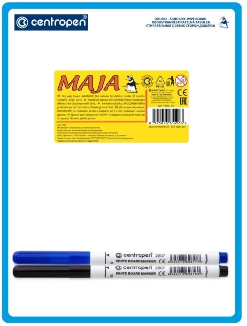 CENTROPEN Brisljiva tabla A5 (obojestranska) + 2 markerja