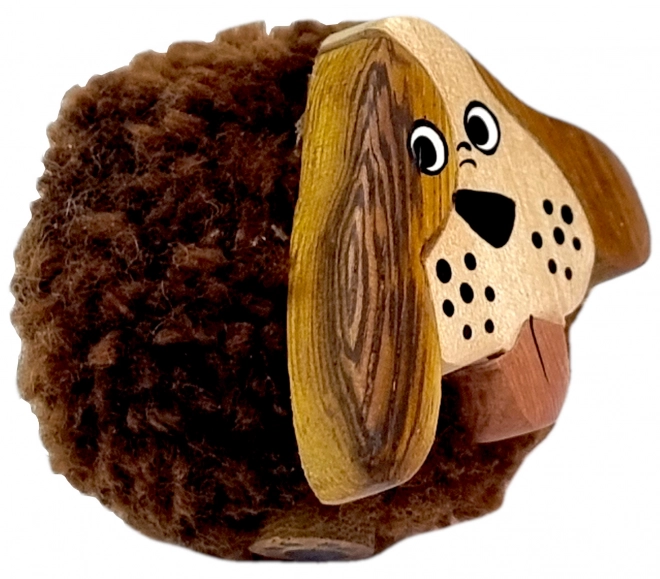 Lesena magnetka Pompom Pes