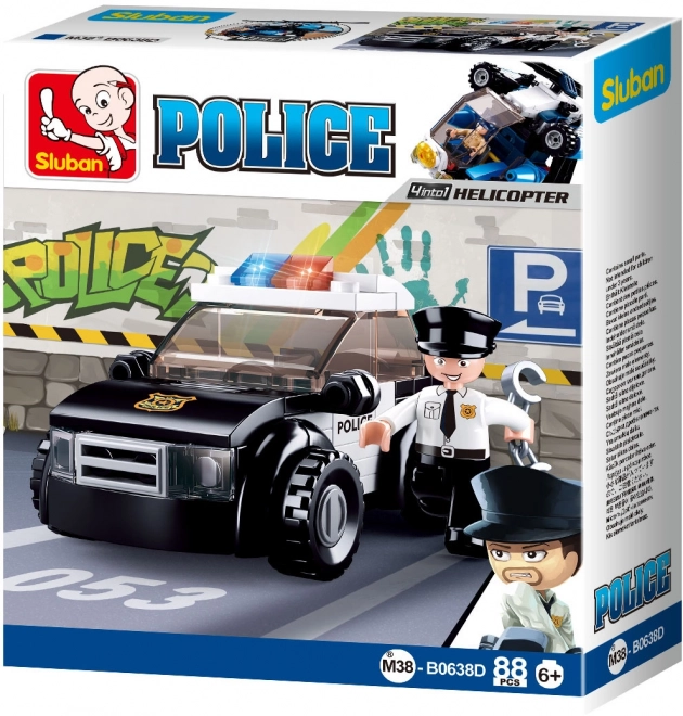 Sluban Policija 4v1 M38-B0638D Patruljno vozilo