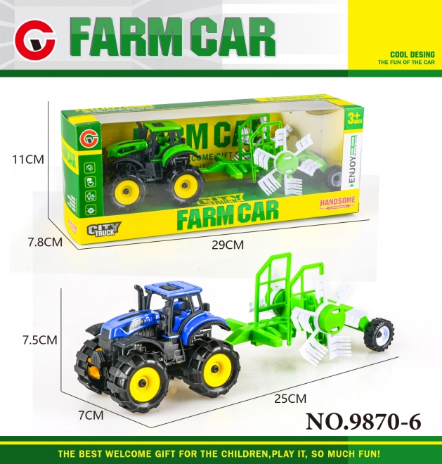Traktor na vztrajnik s prikolico 25 cm