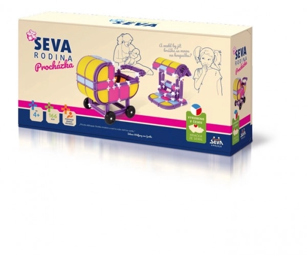 Komplet SEVA DRUŽINA Sprehod plast 166 kosov v škatli 32x17x8cm