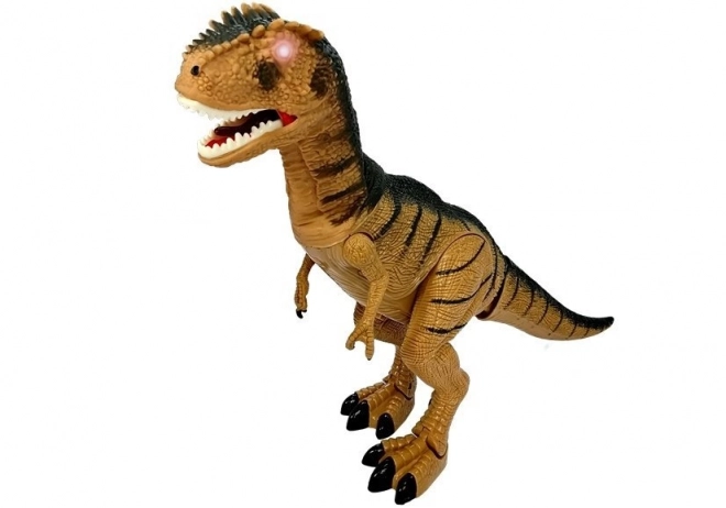 Tyranozaver dinozaver se premika rjove in se osvetli
