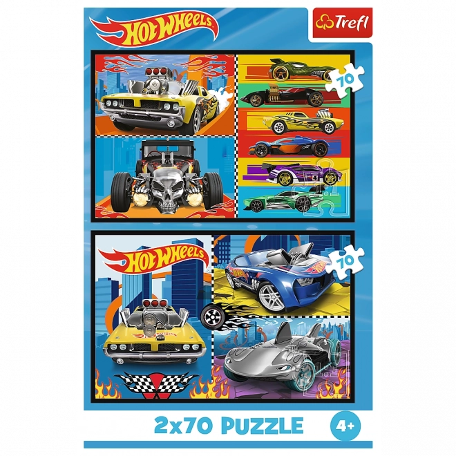 Sestavljanka 2x70 Avtomobili Hot Wheels