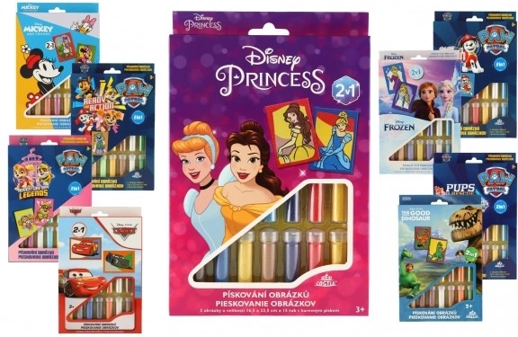 Peskanje Disney 2v1, mešanica motivov v škatli