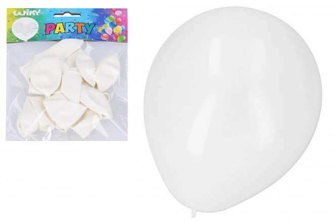 Beli baloni napihljivi 30 cm - set 10 kosov