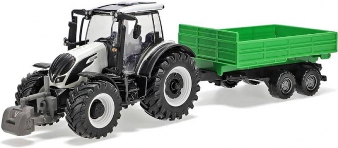 Bburago Farma 10cm Traktor s Priklopnikom - Valtra N174 - Prekucni Priklopnik