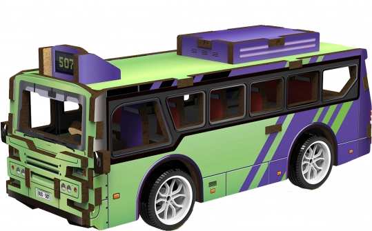 3D lesene sestavljanke Avtobus