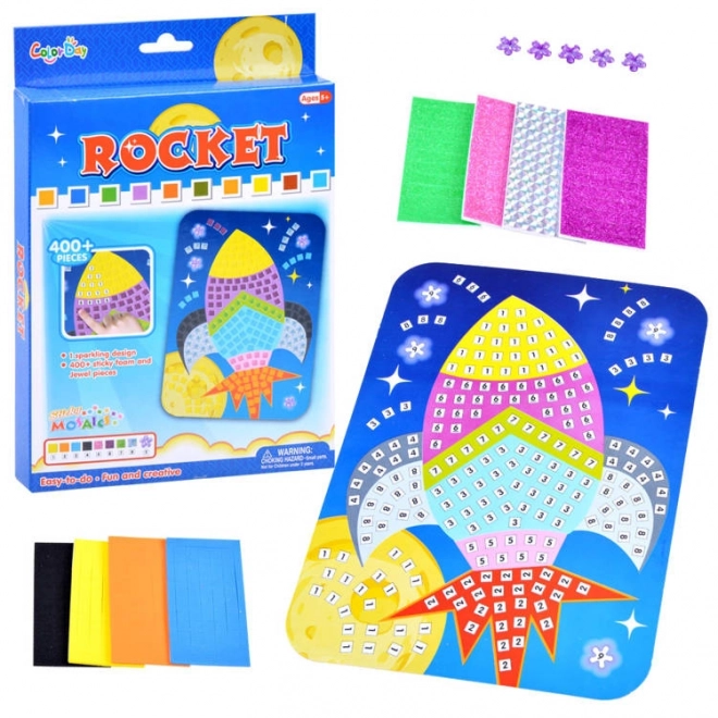 Pena mozaika kreativni nalepka mozaika Rocket ZA3276