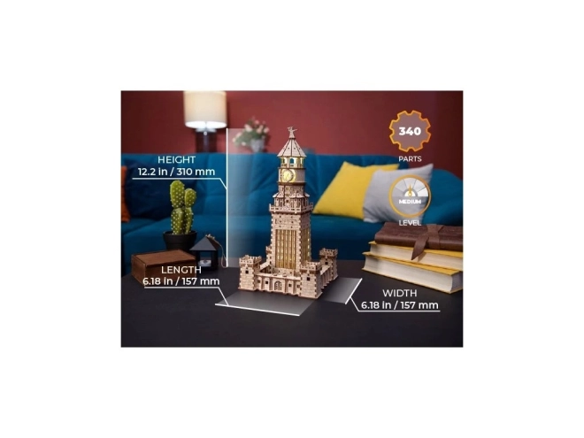 Ugears 3D leseno mehansko sestavljanko Aleksandrijski svetilnik