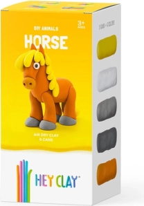 Modelirna masa HEY CLAY – živali, set 18 lončkov