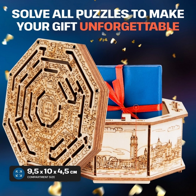 EscapeWelt 3D Lesena sestavljanka Secret Maze Box sestavljena