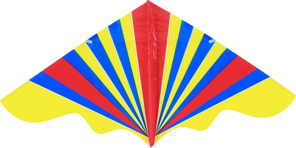 Barvni leteči zmaj 128 × 61 cm z ročajem