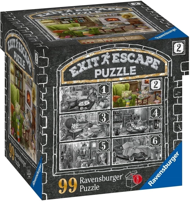 Ravensburger pobeg končna igra EXIT sestavljanka Strašljiva vila: V dnevna soba 99 kosov