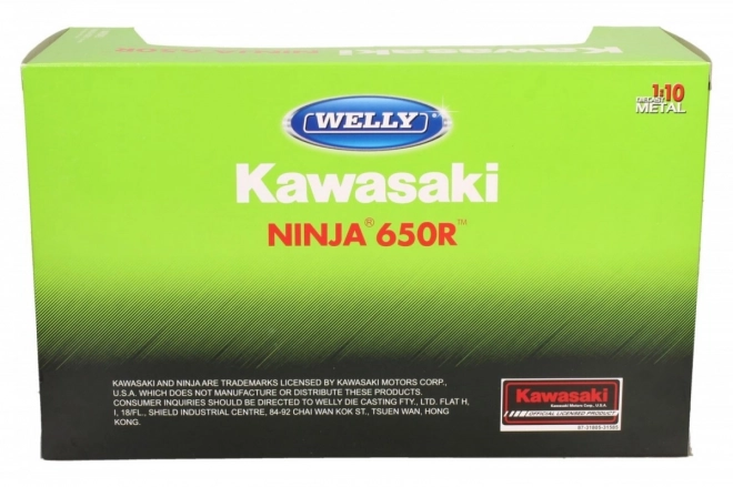 Welly Motor Kawasaki Ninja 650R 1:10 zelen