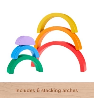 Fisher-Price lesena sestavljanka mavrica za otroke