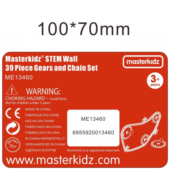 Masterkidz STEM Deska z zobniki in verigo, 39 delov