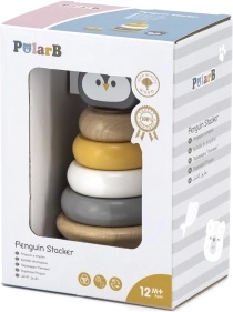 Lesena zložljiva piramida pingvinček POLARB