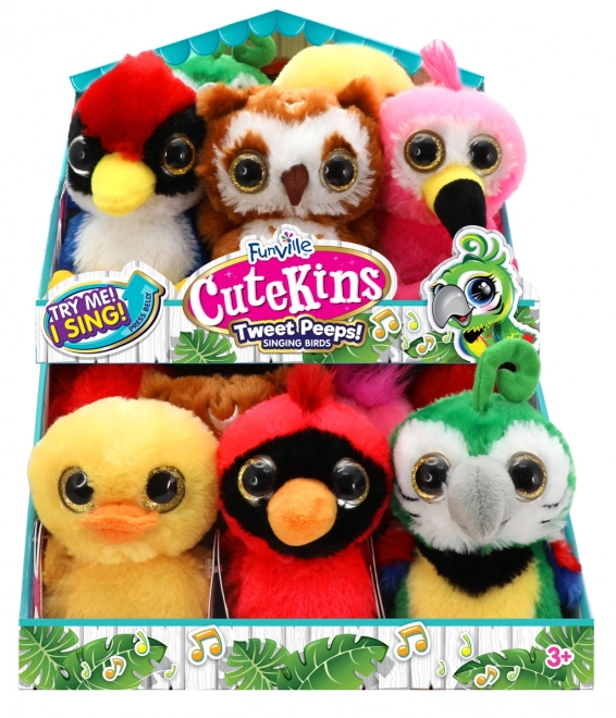 Srčkan plišasti ptiček Cutekins z zvoki