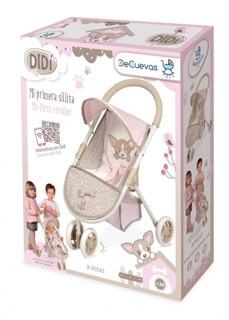 DeCuevas 90243 Športni voziček za punčke trikolesni DIDI 2021 - 55 cm