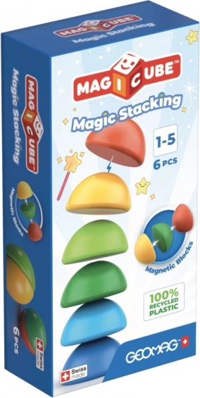 Geomag Magicube Stacking – magnetne polkrogle, 6 kosov