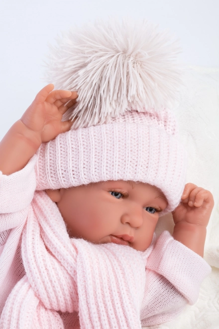 Llorens M843-16 oblačilni komplet za punčko novorojenčka NEW BORN velikost 43-44 cm