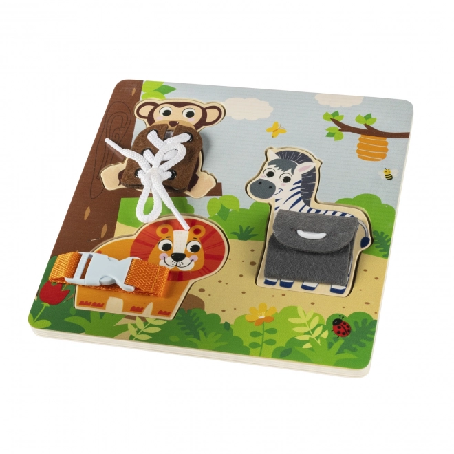 Leseno Montessori safaripuzzle za otroke