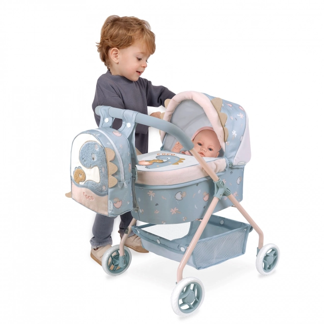 DeCuevas 86080 Moj prvi voziček za punčke z nahrbtnikom COCO 2024 - 56 cm