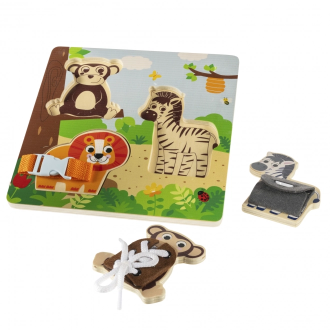 Leseno Montessori safaripuzzle za otroke