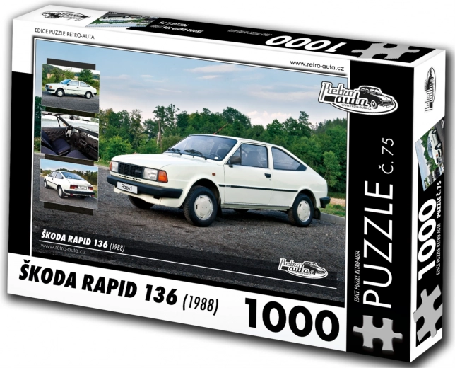 Sestavljanka RETRO-AVTOMOBILI Škoda Rapid 136 (1988) – 1000 koščkov
