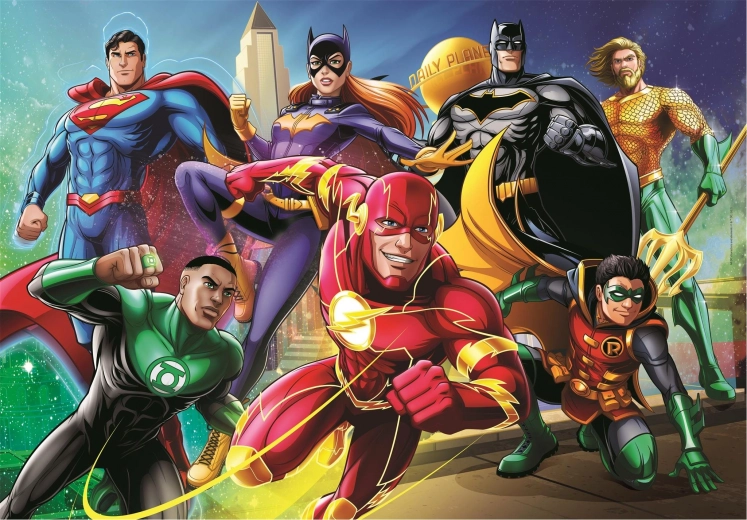 Sestavljanka DC Comics Liga pravičnih 104 koščkov